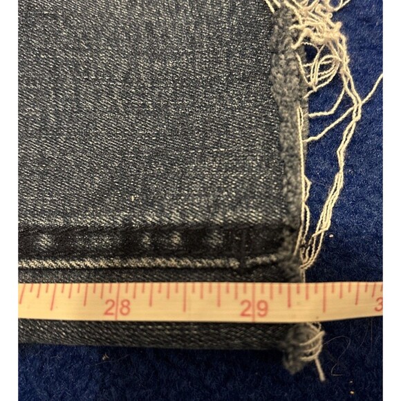 Democracy Jeans Women's 6 Blue Denim Ab Technology Straight Medium Wash Raw Hem - Picture 7 of 7